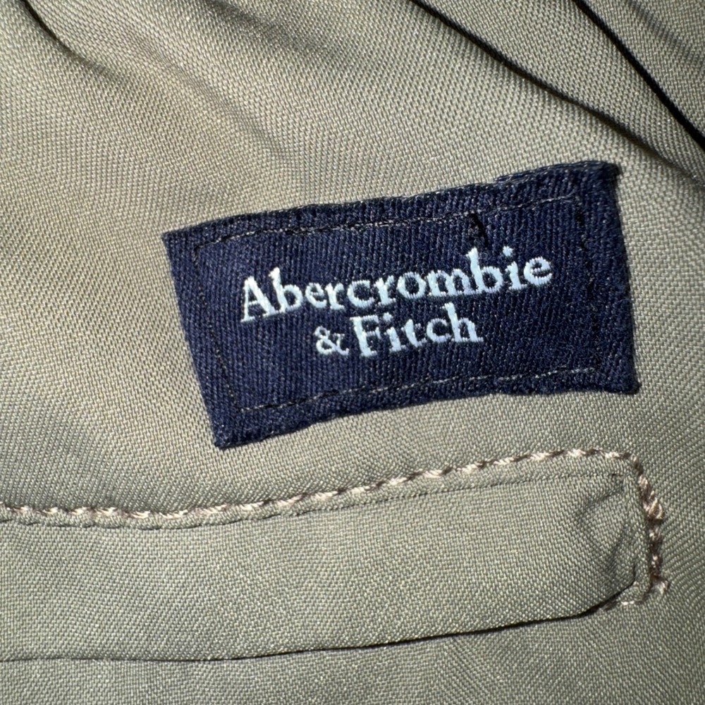 Abercrombie & Fitch Men XL Stretch All Day Shorts Olive Green Mesh Lined - Picture 9 of 14